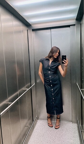 Zara midi elbise