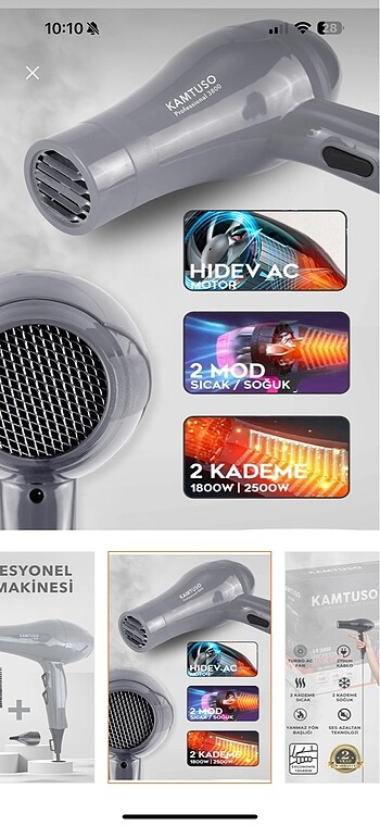 Diğer Profesyonel fön makinesi+fön fırçası