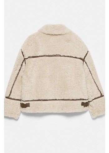 Pull&bear çift taraflı yeni etiketli peluş ceket - Görsel 4