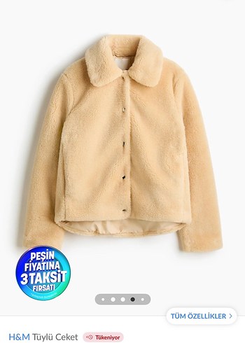 H&m peluş ceket - Görsel 2