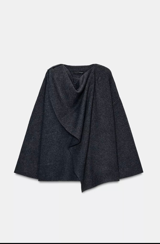 Zara yünlü pelerin - Görsel 2