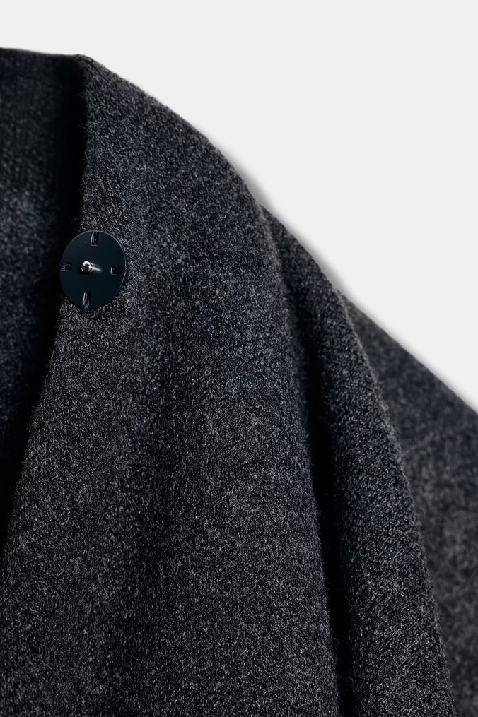 Zara yünlü pelerin - Görsel 5