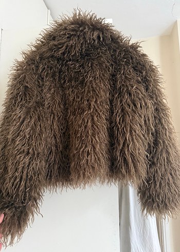 Pull&bear Kahverengi Kürk Detaylı Kaban - Görsel 2