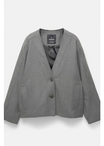 Pull&bear yün palto - Görsel 2