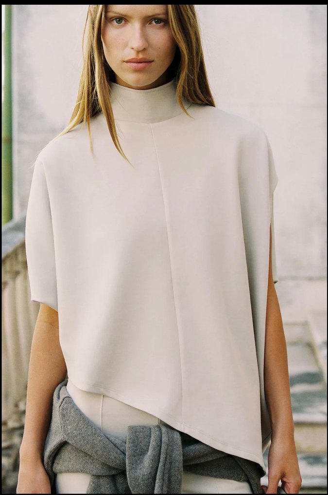 Zara asimetrik pelerin - Görsel 2