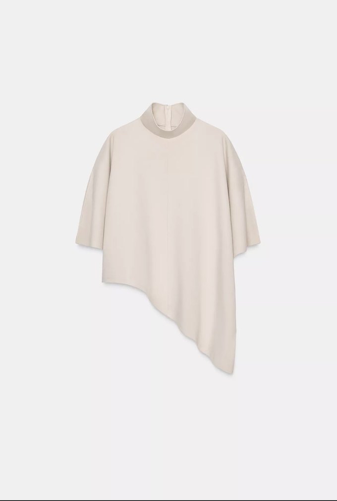 Zara asimetrik pelerin - Görsel 4