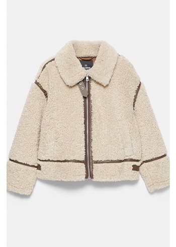 Pull&bear peluş mont - Görsel 2