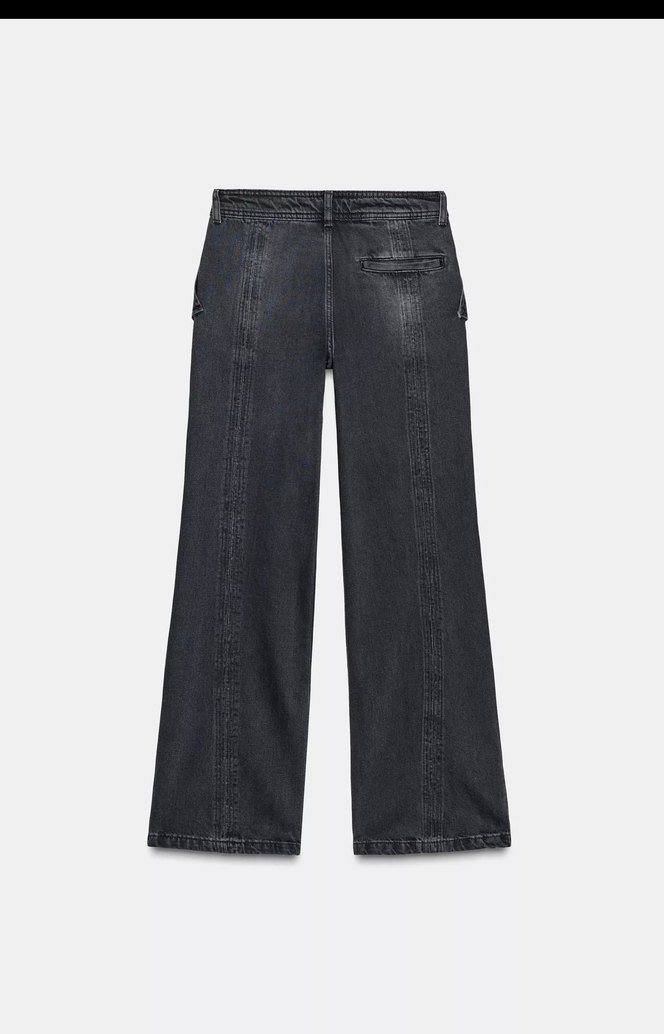 Zara Zw Collection Fermuarlı Jean - Görsel 4