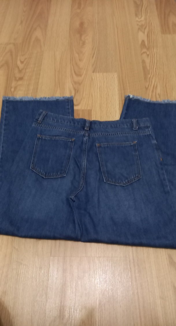 Kadın Lacivert Salaş Midi Denim Jean — görsel 5/7