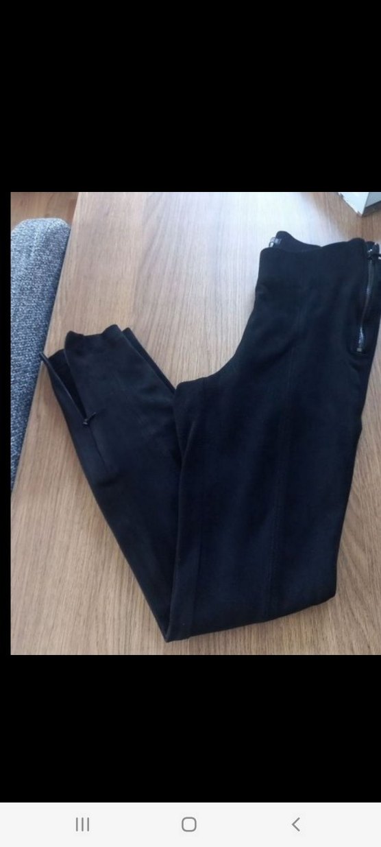 Siyah Fermuarlı Dar Kesim Kadın Tayt - Görsel 2