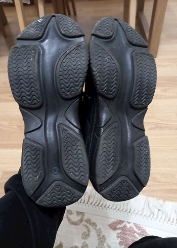 Siyah Platform Topuklu Spor Ayakkabı - Görsel 5