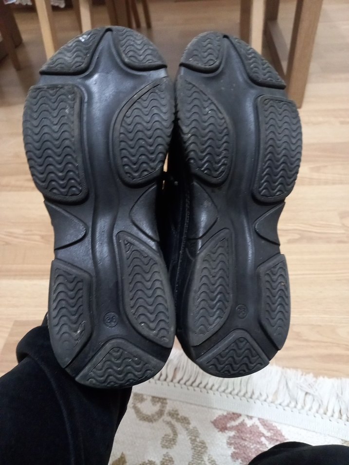 Siyah Platform Topuklu Spor Ayakkabı - Görsel 5