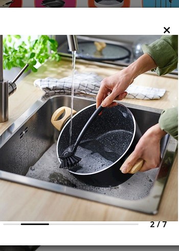 ikea Siyah Plastik Mutfak Temizleme Fırçası - Görsel 3