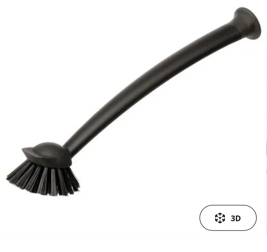 ikea Siyah Plastik Mutfak Temizleme Fırçası - Görsel 2