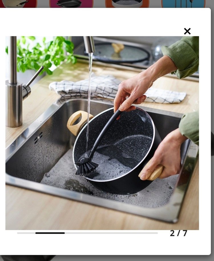 ikea Siyah Plastik Mutfak Temizleme Fırçası - Görsel 3