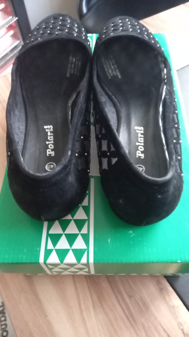 Siyah Pliseli Blok Topuklu Kadın Babet - Görsel 3