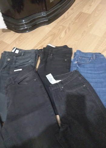 Siyah Rahat Kesim Midi Kadın Kot Pantolon - Görsel 5