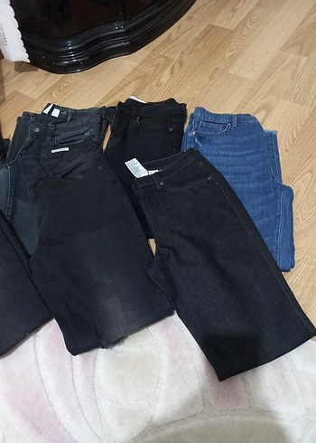 Siyah Rahat Kesim Midi Kadın Kot Pantolon - Görsel 3