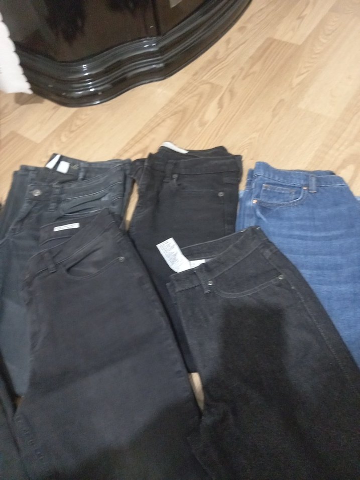 Siyah Rahat Kesim Midi Kadın Kot Pantolon - Görsel 5