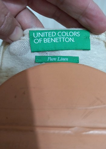 Bej Keten Kolsuz Bluz - Görsel 3