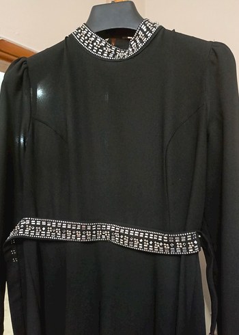 Siyah Tesettür Abiye Elbise - Görsel 2