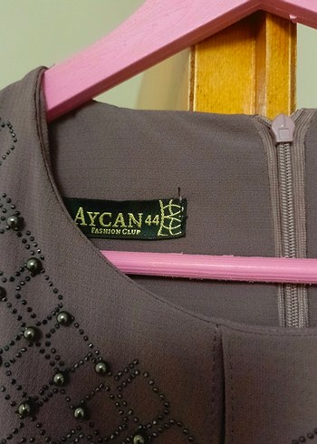 Gül kurusu tesettür abiye elbise - Görsel 4