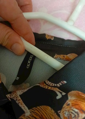 Siyah Desenli Uzun Kollu Bayan Gömlek - Görsel 3