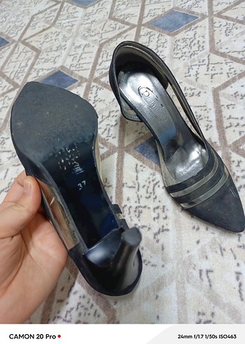 Klasik Siyah Yılan Desenli Stiletto - Görsel 2