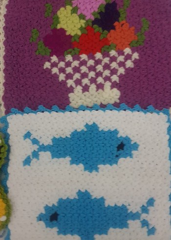 Renkli El Örgüsü Banyo lifleri - Görsel 6