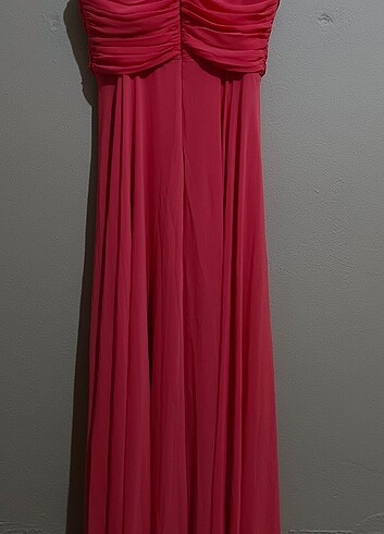 UZUN PEMBE ELBİSE - Görsel 2