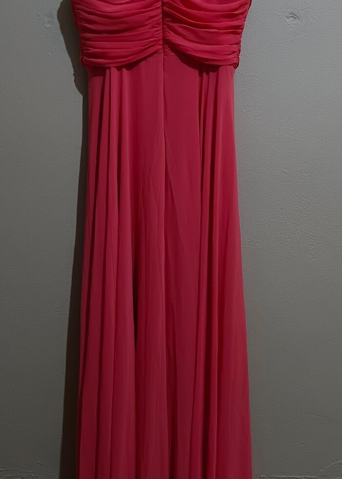 UZUN PEMBE ELBİSE  - Görsel 2