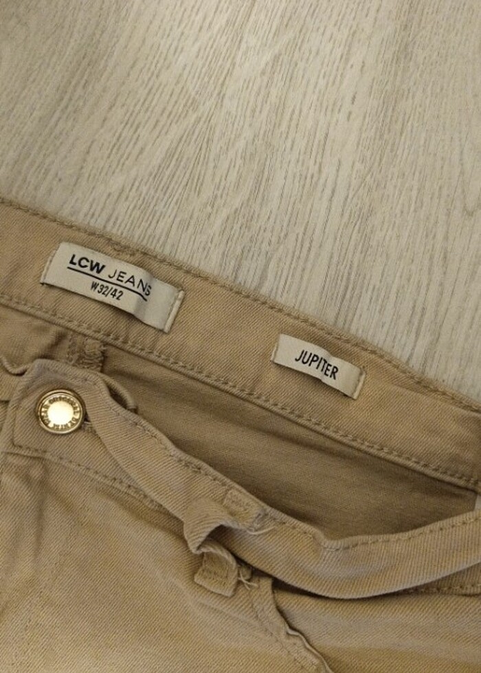 Krem rengi pantolon - Görsel 3