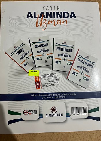 Alanyayınları YT Türkçe Çıkmış Sorular Kitabı