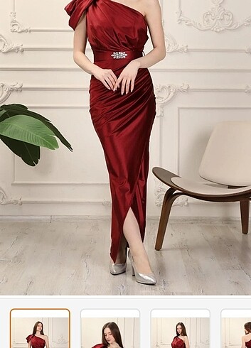 Bordo elbise