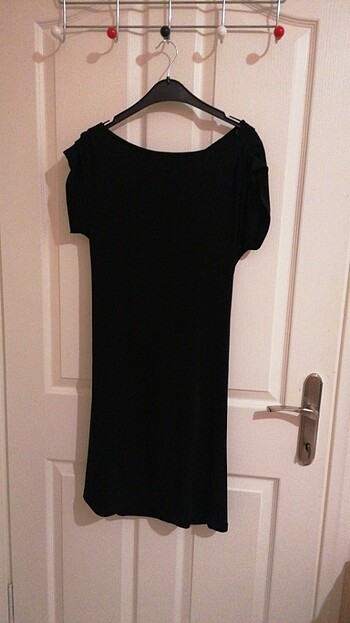 l Beden siyah Renk Siyah büzgü detaylı uzun elbise 