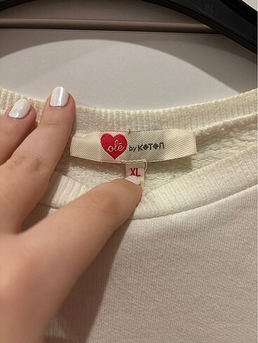 xl Beden beyaz Renk Koton beyaz sweat