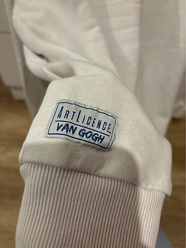 m Beden Koton arkası baskılı erkek sweatshirt