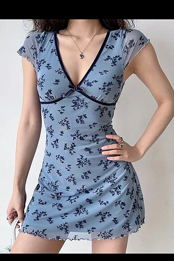 Shein mavi elbise