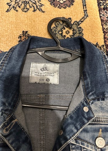 Kadın Mavi Denim Ceket, Düğmeli, Uzun Kollu - Görsel 2