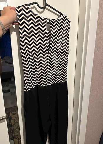 Dantel Detaylı Siyah Midi Tulum - Görsel 2