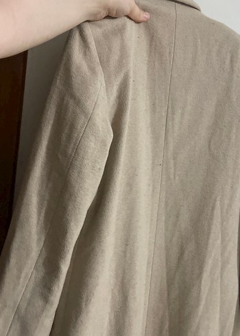 Taş rengi kruvaze kaban - Görsel 3