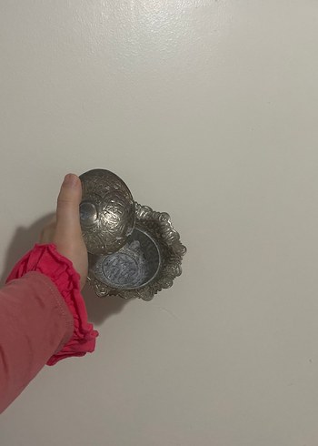 Gri İşlemeli Küçük Demlik - Görsel 3