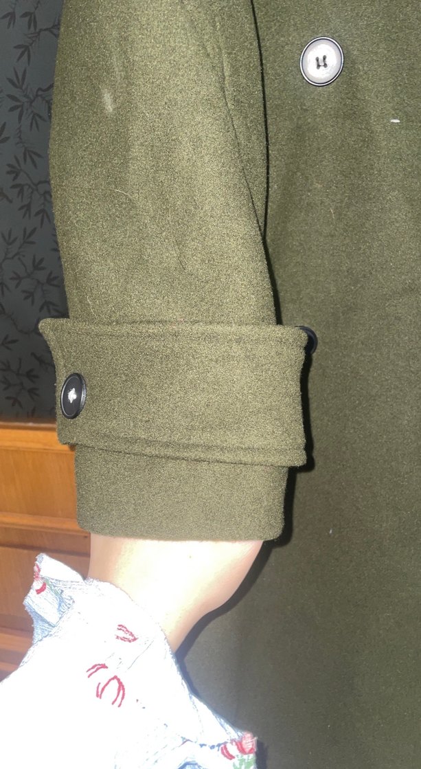 Düğmeli Khaki Kadın Uzun Kaban - Görsel 5