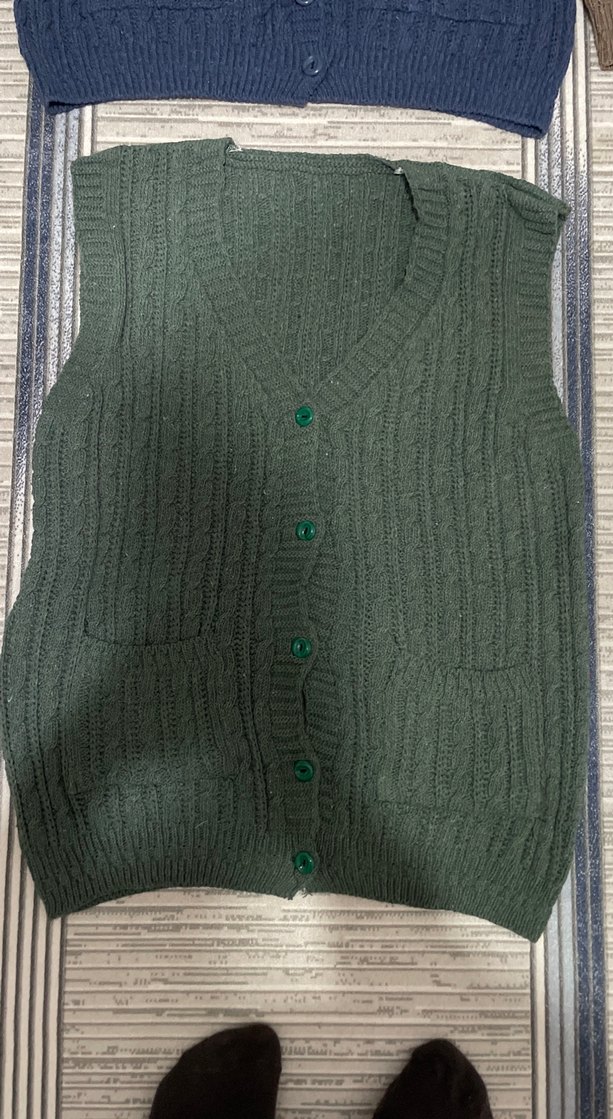 Kadın Triko Düğmeli Cepli Yelek - Görsel 4