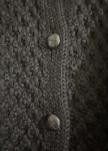 Siyah Örgü Kadın Hırka - Görsel 3