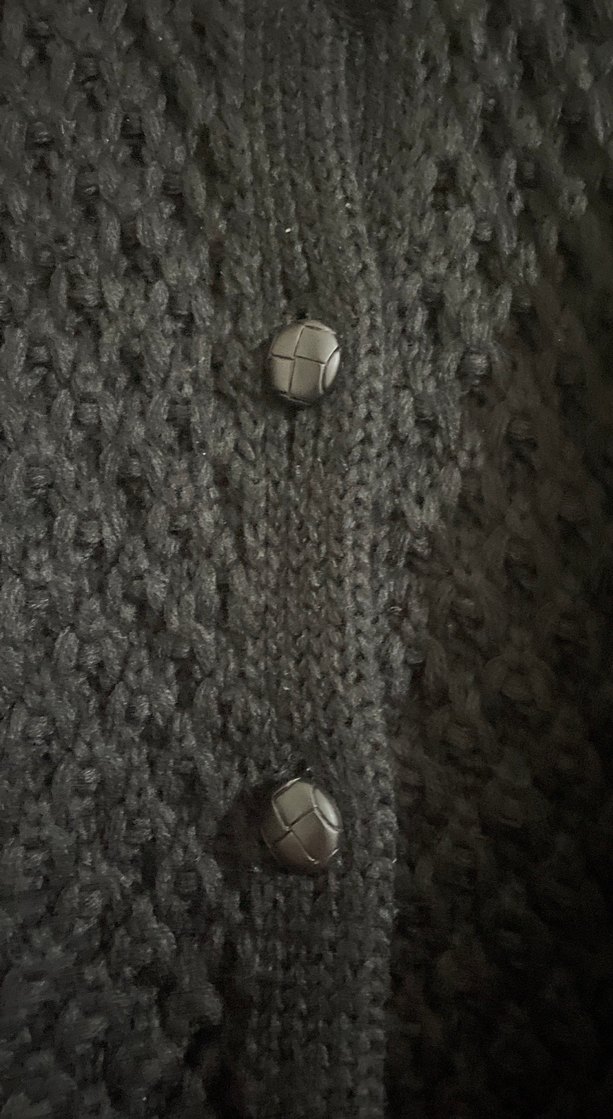 Siyah Örgü Kadın Hırka - Görsel 3