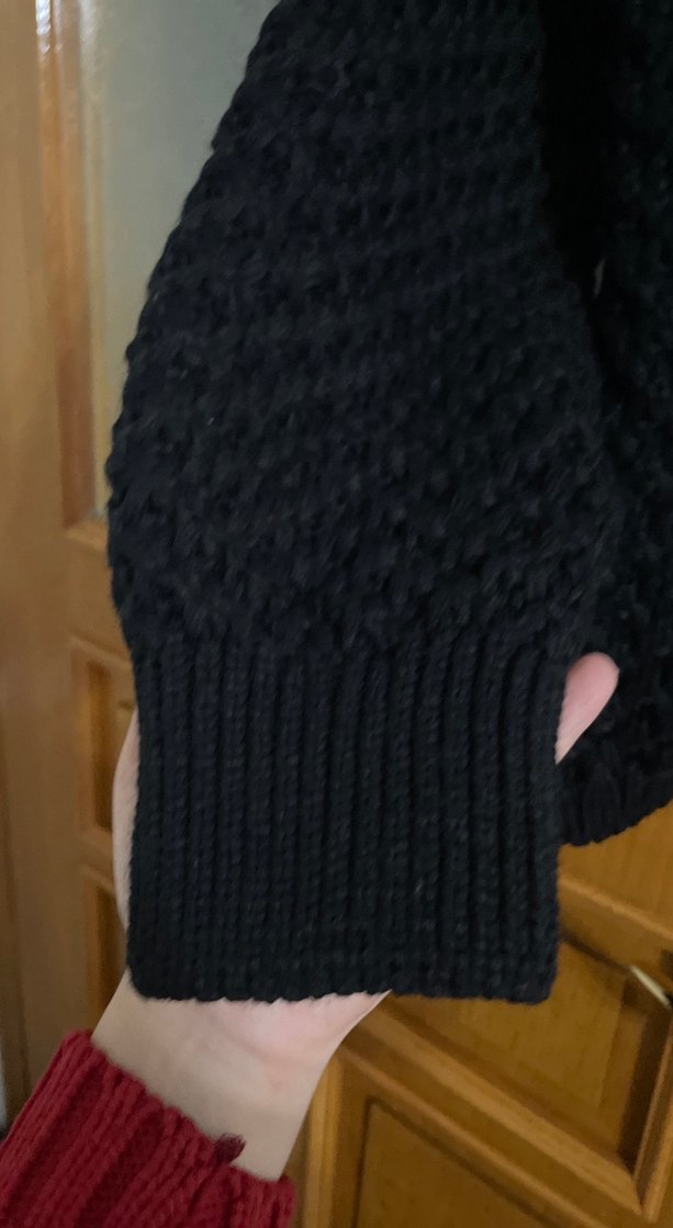 Siyah Örgü Kadın Hırka - Görsel 4