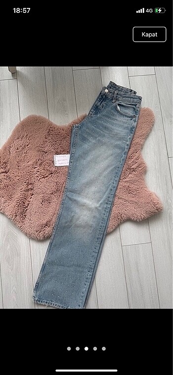 40 Beden Zara taşlı jean