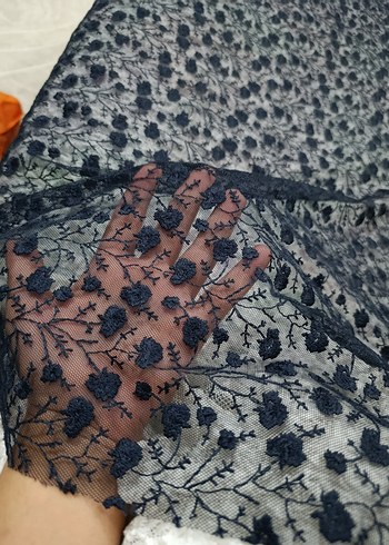 Beden siyah Renk Siyah Dantel Detaylı Bohem kumaş eni 1 metre uzunluğu 6 m
