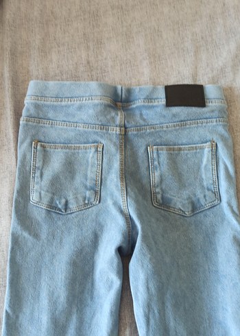 8 Yaş Beden mavi Renk Bej Kiz çocuk Denim Normal Boy Pantolon